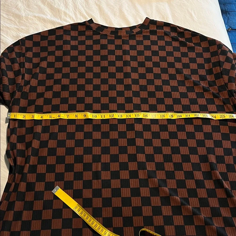 Dressed in LALA Malone Biker set in Mocha and Black Checkerboard - Picture 13 of 16